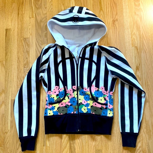 lululemon athletica Tops - Lululemon - Striped Floral Scuba Hoodie